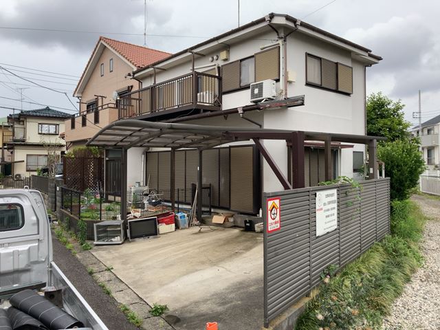木造2階建て家屋解体工事(神奈川県座間市栗原中央)　工事中の様子です。